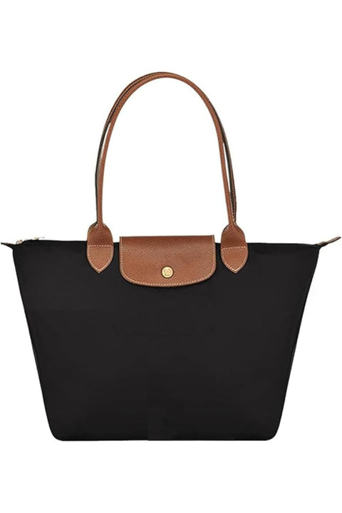 Women Shoulder Tote Bag, Stylish Waterproof Nylon Ladies Shoulder Bag, Nylon Top-Handle Purse Zipper Foldable Handbag Folding Beach Travel Bag for Work,Shopping,Travel