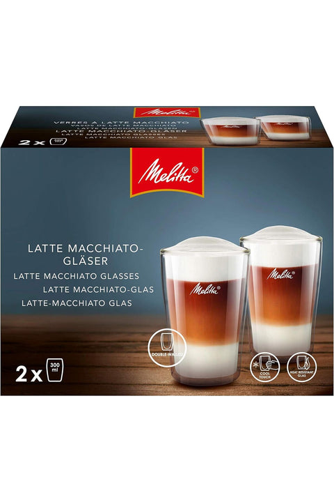 Latte Macchiato Coffee Glasses | Set Of 2 | Double-Walled | Borosilicate Glass | 300 Ml, Transparent, 6761118