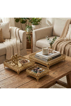Metal Nesting Trays, Set of 3 - Gold