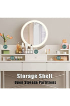 Deal keke Makeup Vanity Table Dressing Table Flip Mirror With Drawers