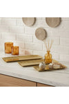 Marketplace Rectangular Metal Platter, Set Of 3 - Gold