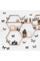 24pcs 3D Butterfly Wall Stickers Black White Butterfly Wall Decals Art Removable Mural Stickers Artificial Wall Butterflies for Crafts Home Room Bedroom DIY Decor Wallpaper