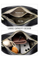Women Shoulder Bag PU Large-Capacity Multi-Pocket Crossbody Sling Tote Handbag, Ladies Hobo Crescent Cross Bags