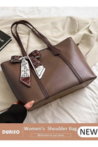 Women's Shoulder Tote Bag Faux Leather Handbag for Women Large Capacity Messenger Fashionable Travel Shoulder Bag for Ladies Girls College Students