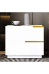 Modern Bedside Table Small Wooden Table with 2 Drawers and Spacious Countertop for Bed Side Sofa End Simple Nightstand Bedside Cabinet with Storage for Bedroom Living Room (White)