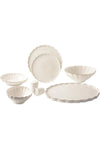 29-Piece Premium Porcelain Dinner Set – Crack-Resistant Plates, Bowls, Oval Plates, Salad Bowl, and Salt & Pepper Shaker, Complete Service for 6 (Design - 15)
