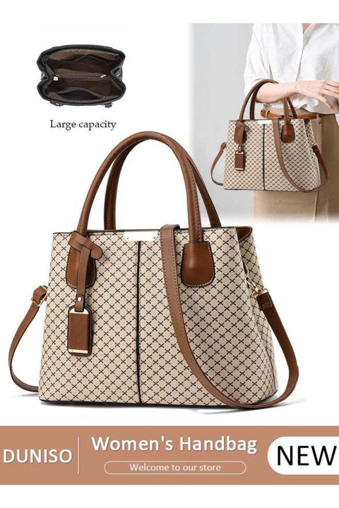 Elegant Women's Handbag with Removable Shoulder Strap Large Capacity Tote Shoulder Bag Fashion Ladies Satchel Bag for Office Travel Daily Bag