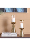 New In Conicle Ceramic Gold Candle Holder 10.5X10.5X29 10.5X10.5X33.5