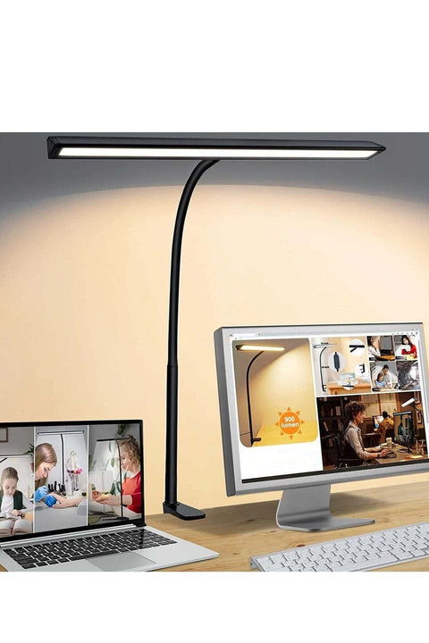 LED Desk Lamps for Home Office, Eye-Caring Desk Light 25 Lighting Modes Adjustable Flexible Gooseneck Clamp Light