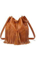 Leather Bucket Bags for Women Crossbody Purses Ladies Shoulder Handbags