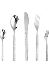 Stainless Steel Silverware, Set for 4 (20PCS) Flatware Knife Fork Spoon Stone Pattern
