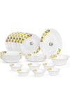 26 Pcs Opal ware Dinnerware set Dinner, Dessert, Soup, Serving Plates and Bowls