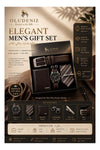 🕴️ Elegant 6-Piece Men’s Business Gift Set – Brown Leather Watch, Belt, Wallet, Tie, Cufflinks & Tie Clip