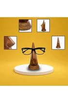 Round Base Handmade Wooden Spectacle Eyeglass Holder, Sunglasses Holder, Eyewear Retainer Organizer Display Stand for Desktop Decoration - 6 inch