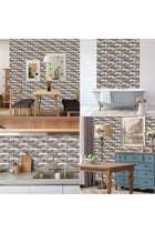 10 Pcs 3D Wall Panels Peel and Stick Foam for Indoor Wall Decor, PVC Foam Kitchen Backsplash, Faux Stone Wall Panel Self-Adhesive Wallpaper for Kitchen, Bathroom, Bedroom (30x30cm)