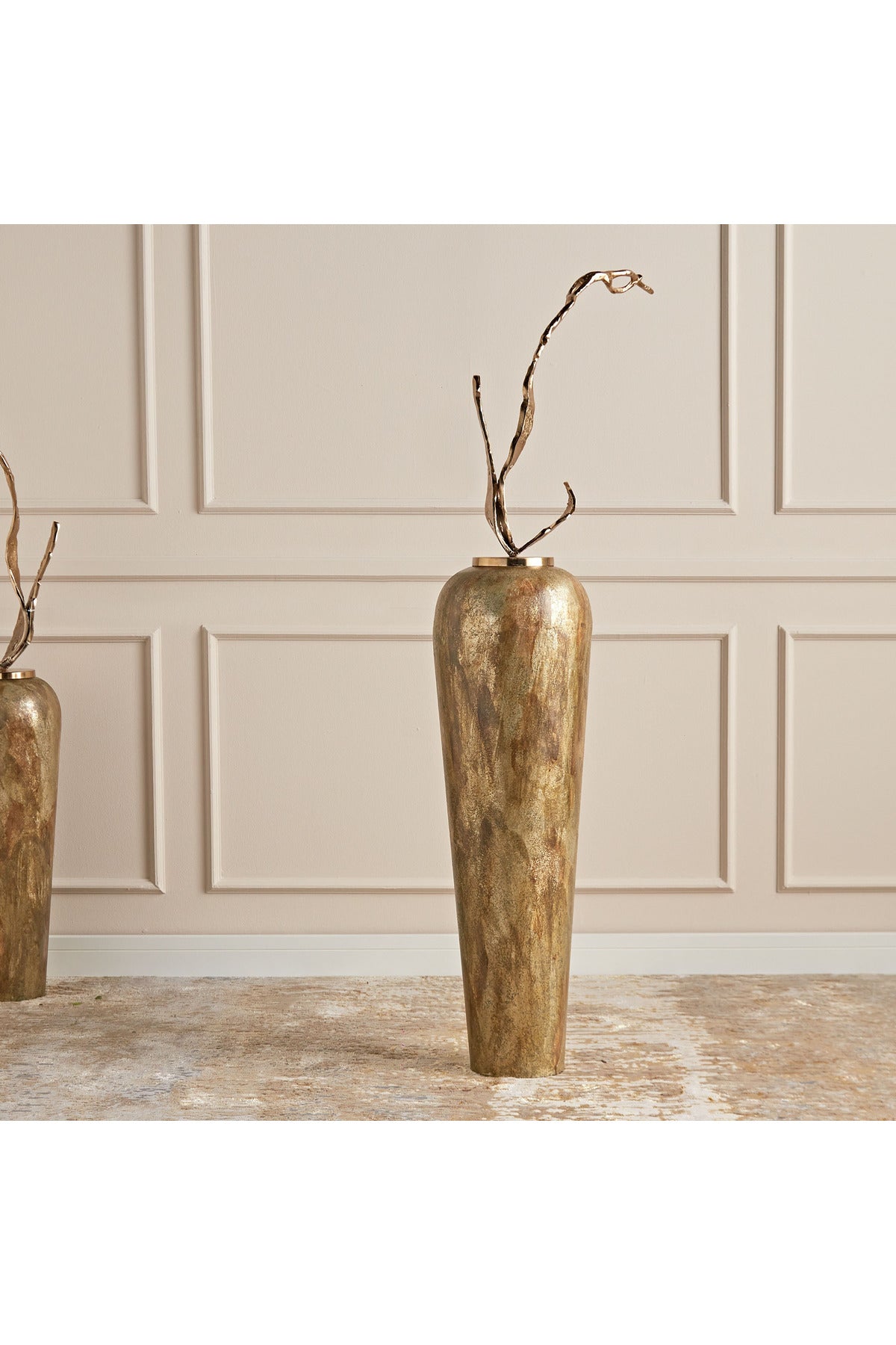 Vintage Metal Vase - 152 cm