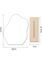 Acrylic Makeup Mirror for Desk with Stand Aesthetic Desk Decor Vanity Mirror Frameless Table top for Bedroom, Living Room and Minimal Spaces Room Decor