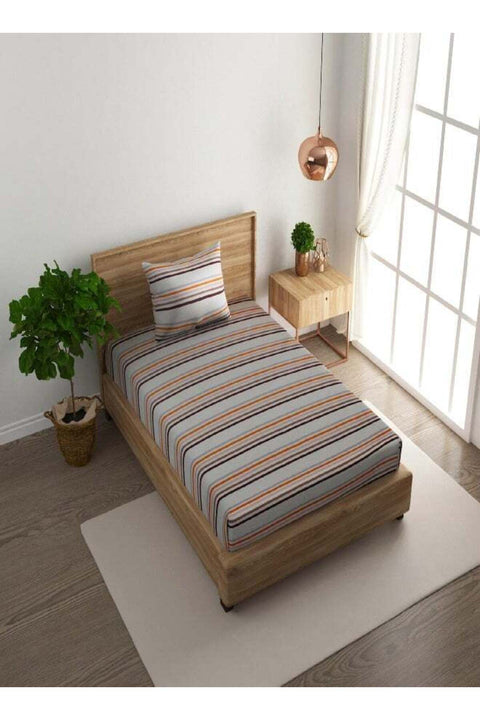 2-Piece Single Cotton Bedsheet Set 180 TC – Soft, Breathable with 1 Pillow Cover