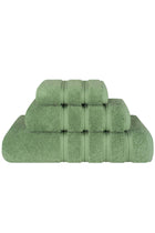 Safi Plus Towel Set 3 Piece Luxury Hotel Quality 600 GSM 100% Genuine Combed Cotton, Super Soft & Absorbent Family Bath Towels - 1 Bath Towel, 1 Hand Towel, 1 Washcloth - Sage Green