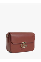Textured Twist Lock Shoulder Bag