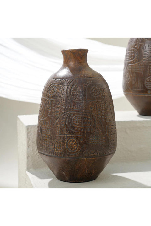 Afro Terracotta Vase - 30 cm