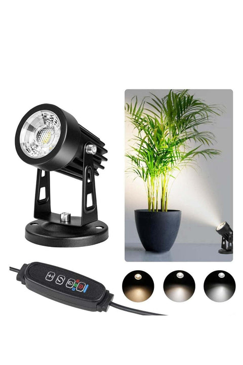 Indoor LED Spot Lights, 3W Uplighting with Remote Control Dimmable & Timer, Adjustable 3000K/4000K/6000K Floor Spot Lights