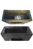 Modern Tabletop Fountain, Polyresin & Fiberglass Waterfall Fountain, Electric Water Fountain with LED Light, Freestanding Fountains for Indoor & Outdoor Decor, Ideal for Home, Office, Gardens