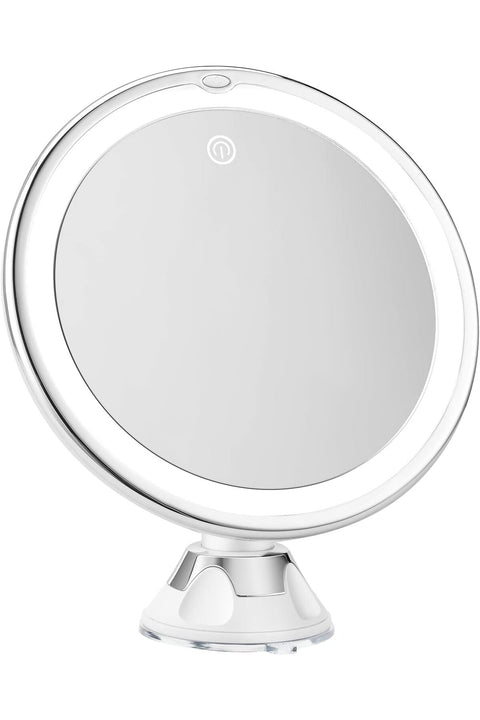 Magnifying Mirror with Light with comb –10x Magnification 3 Light Modes Makeup Mirror with Suction Cups – Lightweight Lighted Mirror – Smooth and Easy Install – 360 Degree Swivel Joint.