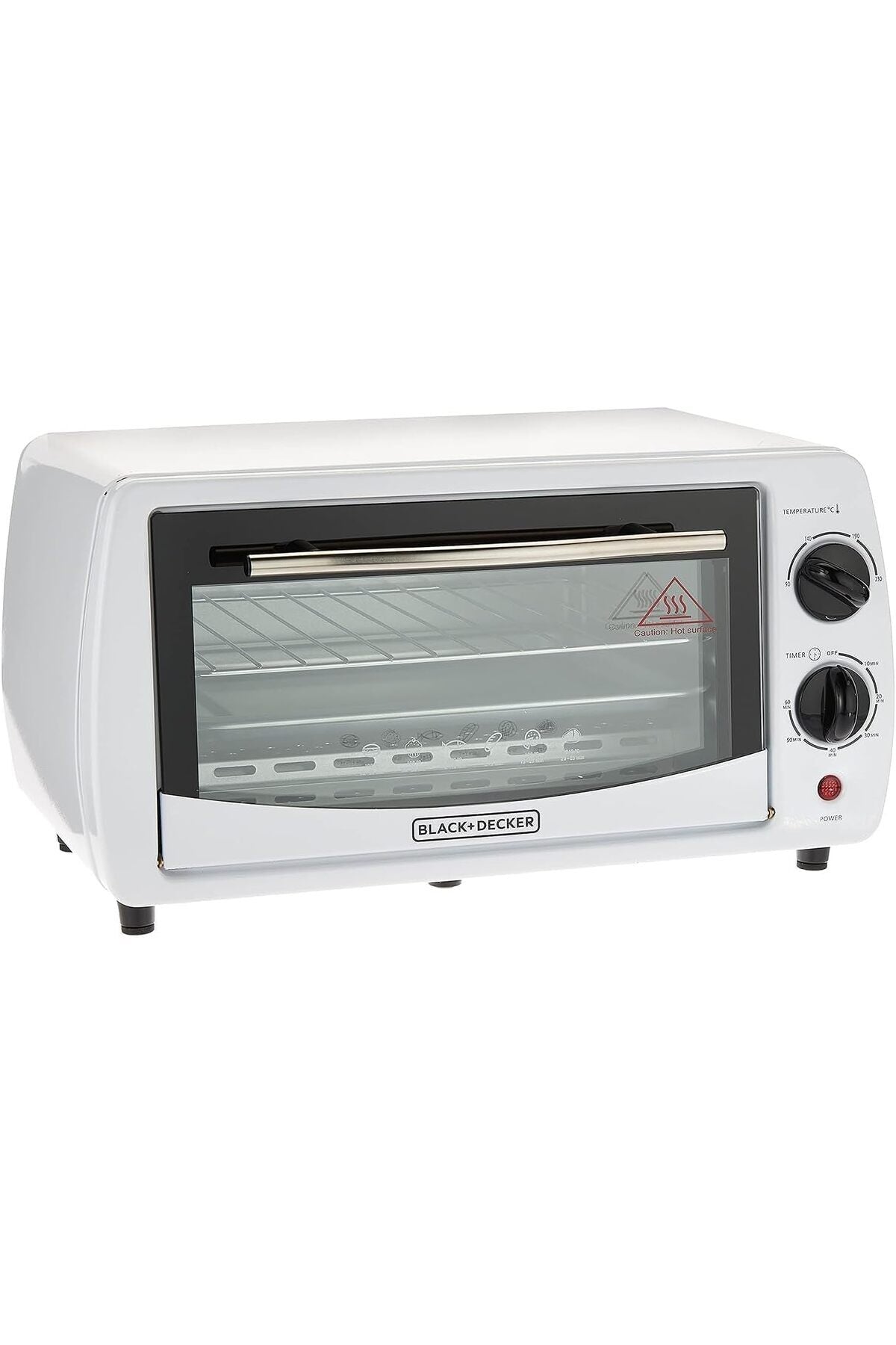 Black+Decker 800W 9L Toaster Oven, 90-230 ° Temp Setting Double Grill