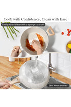 0TO1 12-Piece Granite Coating Cookware Set for All Stoves, Induction & Oven Safe, White