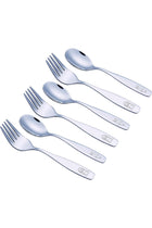 Children'S Cutlery Stainless Steel 6Pcs/ Kids Fork And Spoon Set - Dog & Bunny Engraved