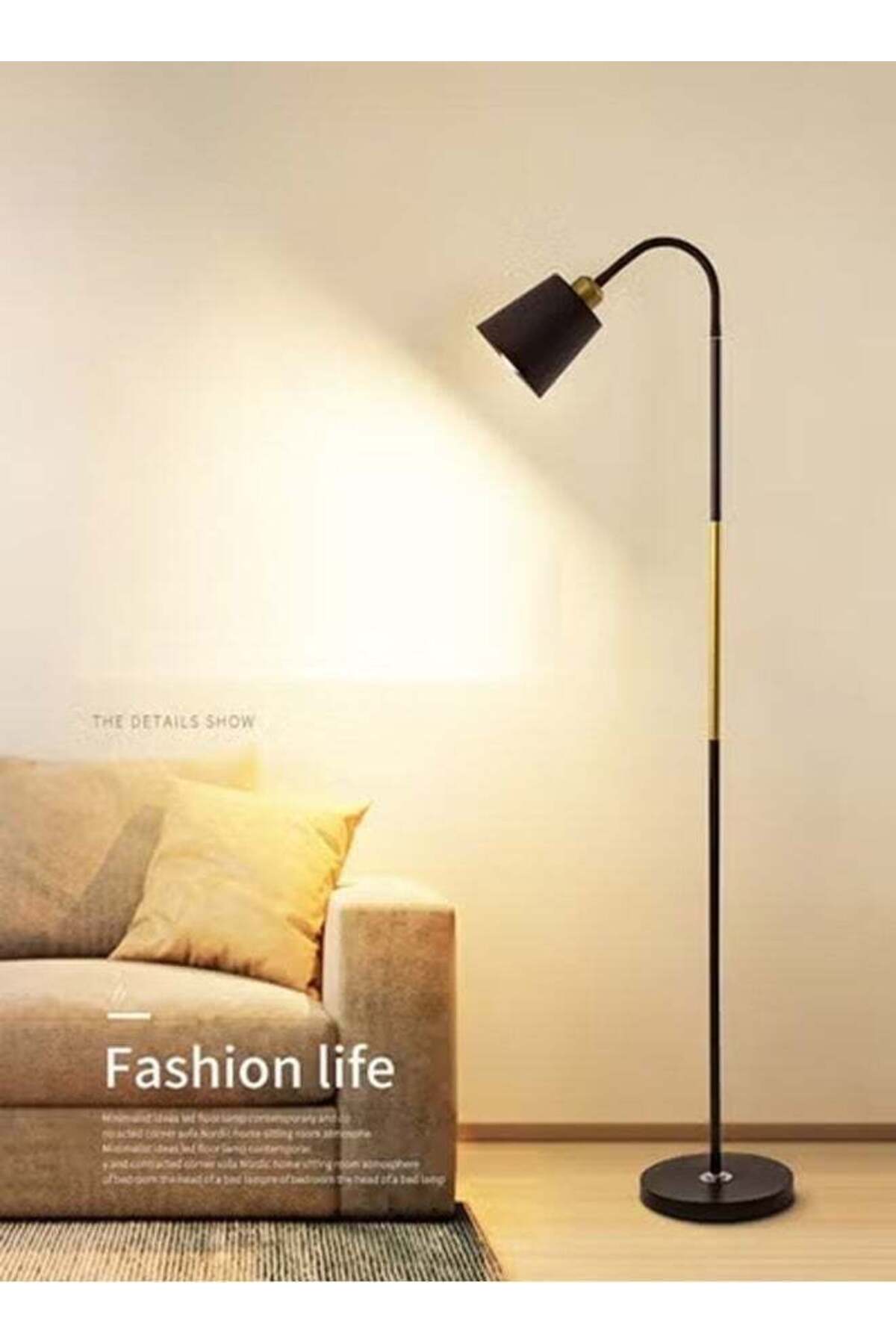 Modern 135cm Floor Lamp, Adjustable Neck, 12W Smart LED with App & Remote, Dimmable Reading Light, UK Plug for Living Room & Bedroom
