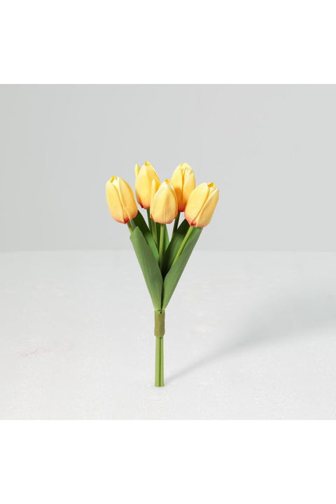 New In Fernza Tulip Bouquet Yellow H37Cm