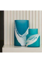 Handcrafted Glacier Blue Vase - 18 cm x 30 cm
