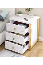 -Long Nightstand, Bedside Table, 43*35*50cm Dresser for Bedroom, Bed Side Table with Drawers, Modern End Table Bedside Furniture, Closet Organizer, Night Stand Bedside Table for Living Room, O