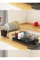 2 Layer Dish Rack Drain Rack Kitchen Dish Rack Household Dish Rack Countertop Drying Rack
