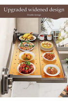 Wall Mounted Suction Cup Kitchen Prep Station，Multi Functional Foldable Expandable Dish Rack，Easy Installation,Waterproof And Rust Proof,