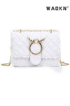 Women's New Fashionable Shoulder Bag, Ladiesversatile Chain Bag, Lamb Plush Crossbody Bag Side Bag Sling Bag, Textured Hardware Commuting Carrying Bag Handbag Tote Bag