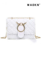 Women's New Fashionable Shoulder Bag, Ladiesversatile Chain Bag, Lamb Plush Crossbody Bag Side Bag Sling Bag, Textured Hardware Commuting Carrying Bag Handbag Tote Bag