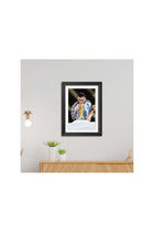 Lionel Messi Poster Argentina World Cup 2022 Moment Laminated Poster Framed Painting With Matt Finish Black Frame (12 Inches X 9 Inches)