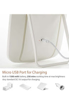 Makeup mirror touch screen vanity mirror with LED brightness adjustable portable USB rechargeable