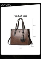 Fashionable Retro Women Handbag Large Capacity Multi Pocket Commuting Shoulder Crossbody Bag for Office Daily Work Brown