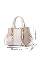 Women's Fashion Luxury Shoulder Bags, Ladies Designer Contrast Color Handbag Tote Bags Clutch Bag, Fur Ball Pendant Crossbody Bag Satchel Bag Beach Bag Carry Bag for College Students and Teena