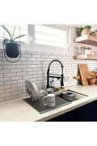 Over The Sink Dish Drying Rack, Roll up Sink Dish Drainer Rack Multipurpose Foldable Kitchen Stainless Steel Dish Rack Drying Rack