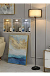 Floor Lamp Double Fabric Lampshade, 3 Color Temperatures Adjustable,Soft Light Floor Lamps