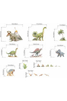 Large Dinosaur Wall Stickers - Tropical Palm Tree Leaf Dino Wall Decals - Nursery Kids Baby Boys Room Daycare Playroom Classroom Wall Decor