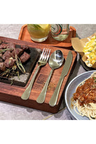 SANTUO 12 Piece Silverware Set with 6 Dinner Knives and 6 Dinner Forks, Stainless Steel