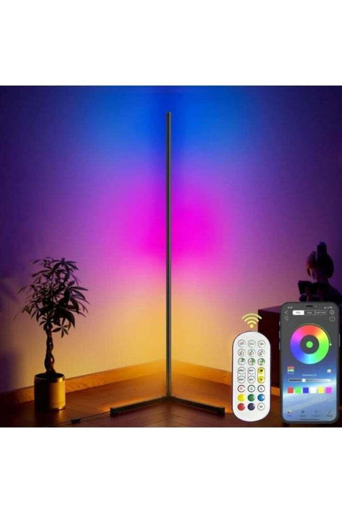 Dunekart Corner Floor Lamp with Smart RGB LED Lighting, Dimmable and Color-Changing with Music Sync, APP Control
