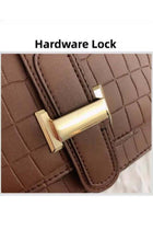 Women's Crocodile Pattern Shoulder Bag, Ladies PU Leather Crossbody Bag Sling Bag Side Bag Small Square Bag