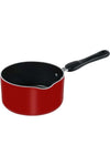 Classique Aluminium 14 CM Milk Pan, Non Stick Surface, Comfortable Grip Handle- Red